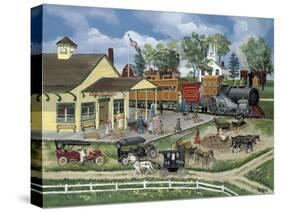 Train Station-Bob Fair-Stretched Canvas