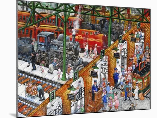 Train Station-Bill Bell-Mounted Giclee Print