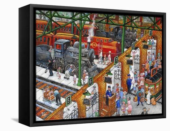 Train Station-Bill Bell-Framed Stretched Canvas