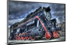 Train Steam Locomotive-null-Mounted Art Print