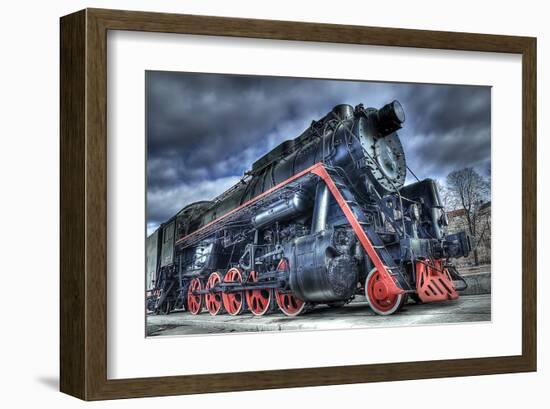 Train Steam Locomotive-null-Framed Art Print