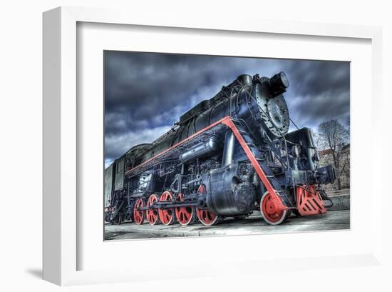 Train Steam Locomotive-null-Framed Art Print