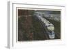 Train- Streamlining through Potomac Rv. Valley, WV - West Virginia-Lantern Press-Framed Art Print