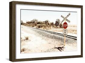 Train Track in Remote Landscape-Will Wilkinson-Framed Photographic Print