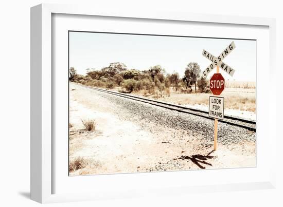 Train Track in Remote Landscape-Will Wilkinson-Framed Photographic Print