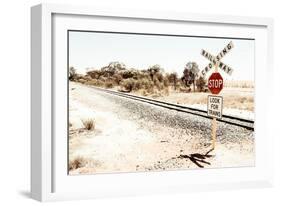 Train Track in Remote Landscape-Will Wilkinson-Framed Photographic Print