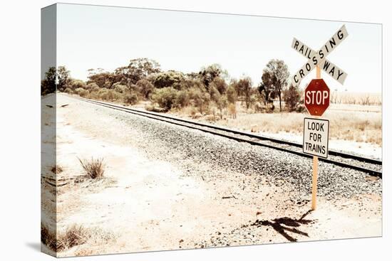 Train Track in Remote Landscape-Will Wilkinson-Stretched Canvas
