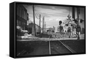 Train Tracks Greenpoint Brooklyn, Ny-null-Framed Stretched Canvas