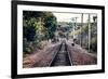 Train Tracks Oyster Bay New York-null-Framed Photo