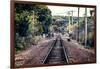 Train Tracks Oyster Bay New York-null-Framed Photo