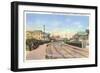 Train Tracks, Wrightsville Beach, North Carolina-null-Framed Art Print
