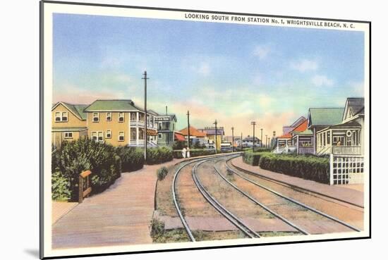Train Tracks, Wrightsville Beach, North Carolina-null-Mounted Art Print