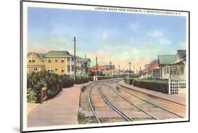 Train Tracks, Wrightsville Beach, North Carolina-null-Mounted Art Print