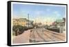 Train Tracks, Wrightsville Beach, North Carolina-null-Framed Stretched Canvas