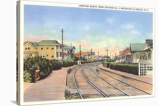 Train Tracks, Wrightsville Beach, North Carolina-null-Stretched Canvas