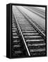 Train Tracks, Zurich, Switzerland-Walter Bibikow-Framed Stretched Canvas