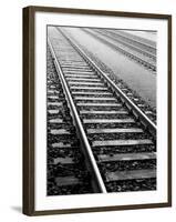 Train Tracks, Zurich, Switzerland-Walter Bibikow-Framed Photographic Print