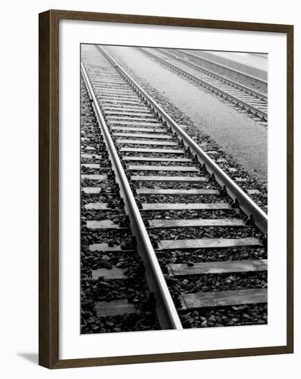 Train Tracks, Zurich, Switzerland-Walter Bibikow-Framed Photographic Print