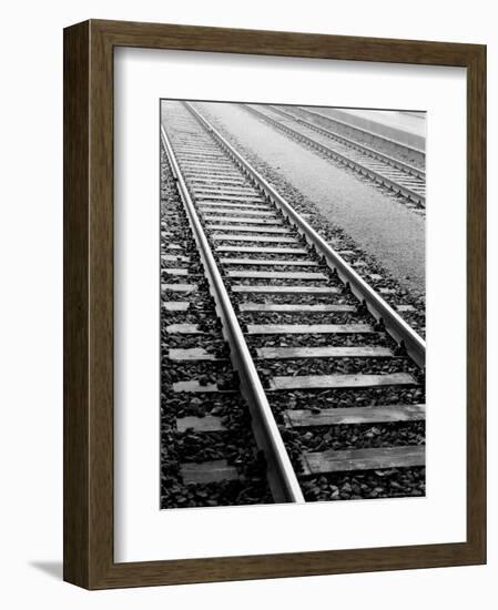 Train Tracks, Zurich, Switzerland-Walter Bibikow-Framed Photographic Print