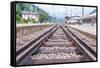 Train Tracks.-cubrick-Framed Stretched Canvas