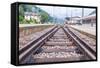 Train Tracks.-cubrick-Framed Stretched Canvas