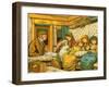 Train travel in 1880s from Paris to Calais by night-Thomas Crane-Framed Giclee Print