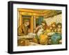 Train travel in 1880s from Paris to Calais by night-Thomas Crane-Framed Giclee Print