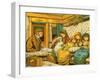 Train travel in 1880s from Paris to Calais by night-Thomas Crane-Framed Giclee Print