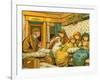 Train travel in 1880s from Paris to Calais by night-Thomas Crane-Framed Giclee Print