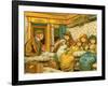 Train travel in 1880s from Paris to Calais by night-Thomas Crane-Framed Giclee Print