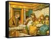 Train travel in 1880s from Paris to Calais by night-Thomas Crane-Framed Stretched Canvas