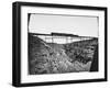 Train Traveling over Santa Fe Railroad Bridge, Which is Built over Canyon Diablo-null-Framed Photographic Print