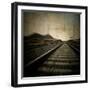 Train Travelling at Speed on a Railway-Luis Beltran-Framed Photographic Print