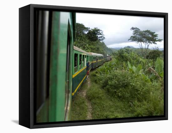 Train Travelling Betwen Manakara and Fianarantsoa, Madagascar-Inaki Relanzon-Framed Stretched Canvas