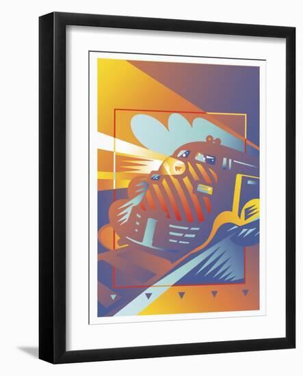 Train West-David Chestnutt-Framed Giclee Print