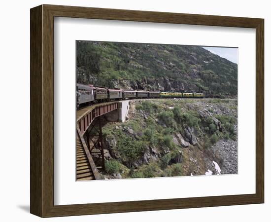 Train, White Pass Railway, Skagway, Alaska, United States of America (Usa), North America-G Richardson-Framed Photographic Print