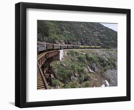 Train, White Pass Railway, Skagway, Alaska, United States of America (Usa), North America-G Richardson-Framed Photographic Print