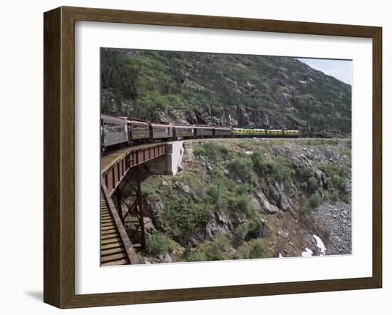 Train, White Pass Railway, Skagway, Alaska, United States of America (Usa), North America-G Richardson-Framed Photographic Print