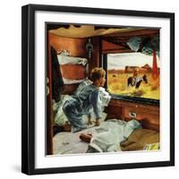 "Train Window on the West", July 24, 1954-George Hughes-Framed Giclee Print