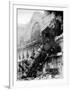 Train wreck at Montparnasse, Paris, 1895-null-Framed Giclee Print