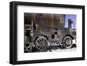 Train Wreck Old Rusty Locomotive Oxidated Iron Wagon-kikkerdirk-Framed Photographic Print