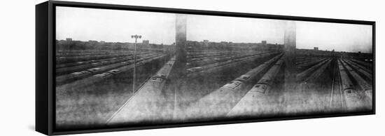 Train Yard Triptych-Evan Morris Cohen-Framed Stretched Canvas