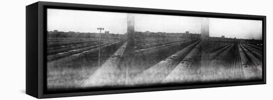 Train Yard Triptych-Evan Morris Cohen-Framed Stretched Canvas