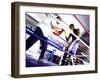 Trainer and Boxer in the Ring-null-Framed Photographic Print