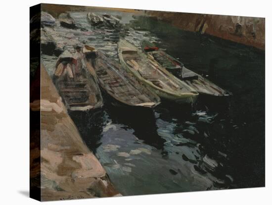 Traineras, Zaraux, Near San Sebastian-Joaqu?n Sorolla y Bastida-Stretched Canvas