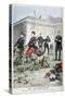 Training Army Dogs to Attack Cyclists, Germany, 1897-F Meaulle-Stretched Canvas