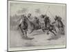 Training Egyptian Cavalry, Teaching the Troopers to Play Polo-William T. Maud-Mounted Giclee Print