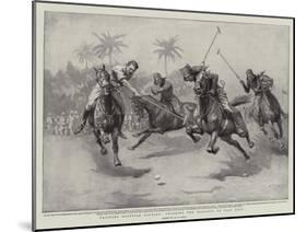 Training Egyptian Cavalry, Teaching the Troopers to Play Polo-William T. Maud-Mounted Giclee Print