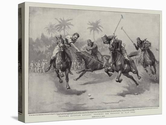 Training Egyptian Cavalry, Teaching the Troopers to Play Polo-William T. Maud-Stretched Canvas