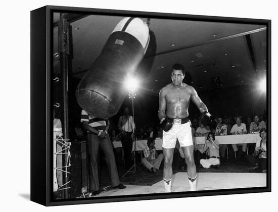 Training of Muhammad Ali in Washington April 20, 1976-null-Framed Stretched Canvas